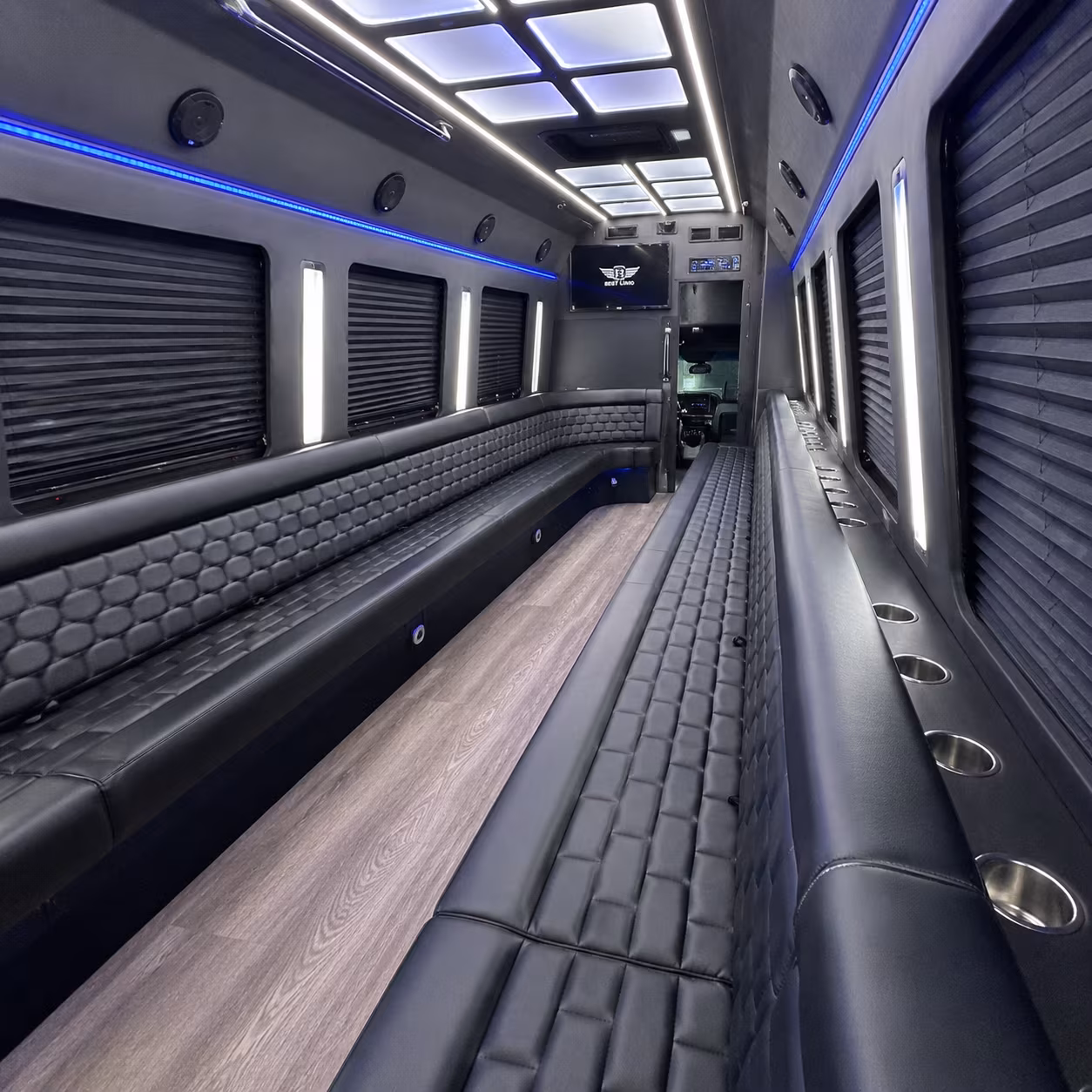 concord party bus rental interior