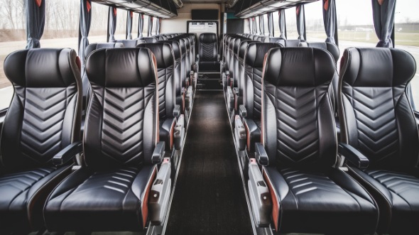 50 passenger charter bus inside berkeley