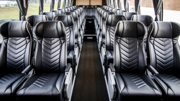 55 passenger charter bus inside antioch