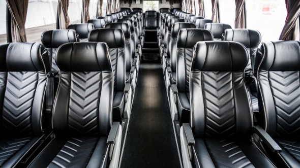 56 passenger charter bus inside pittsburg