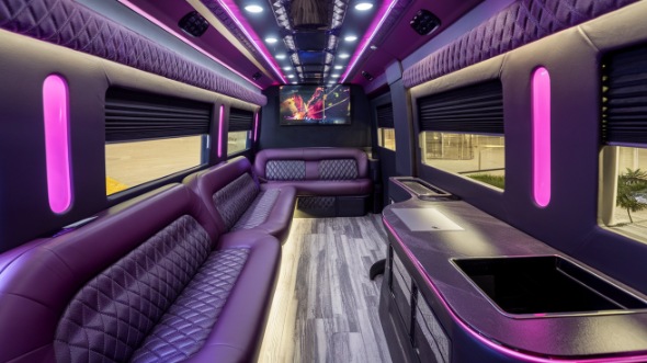 concord sprinter limo rental interior